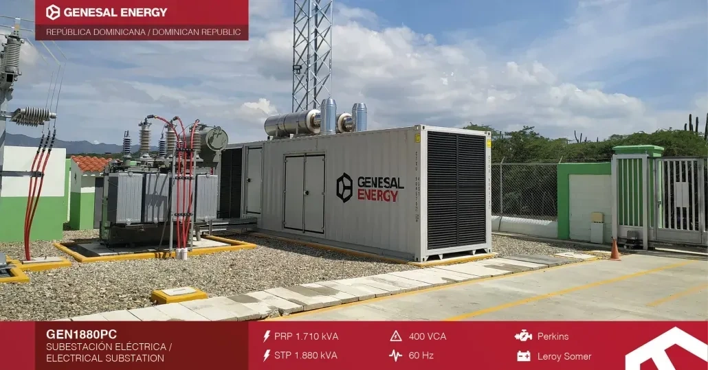 Grupo electrógeno para parque eólico de República Dominicana