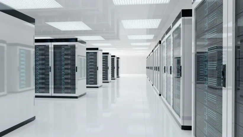 centro de datos moderno y minimalista