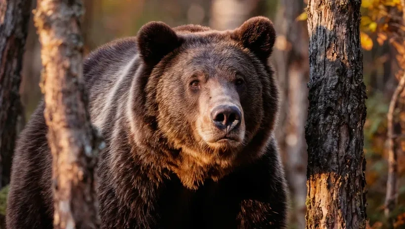 oso pardo en el bosque