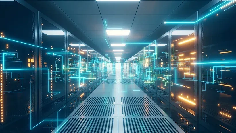 Centro de datos con tecnología avanzada