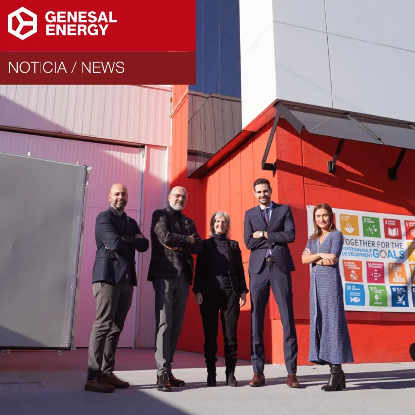 La directora del Igape y el secretario xeral de Planificación Enerxética visitan las instalaciones de Genesal Energy en Bergondo
