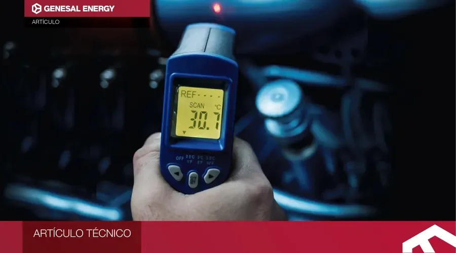 Medición de temperatura y pérdida de potencia de un generador