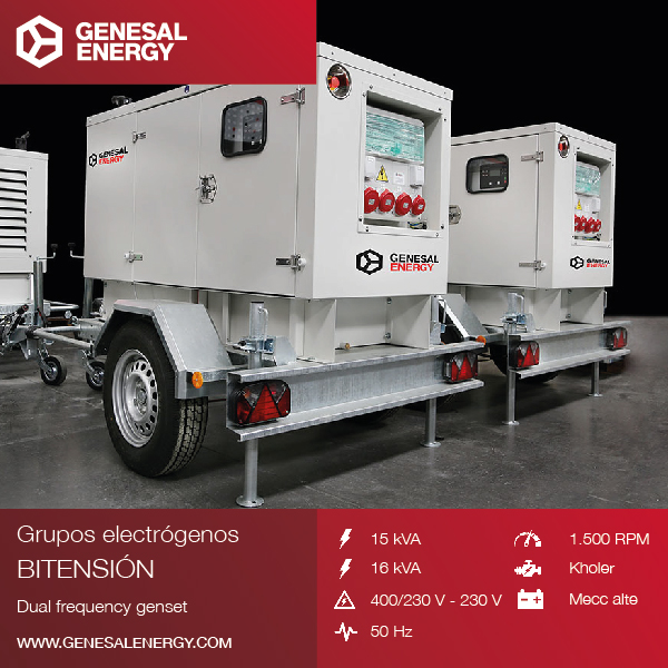 Supply of seven mobile soundproof gensets with a remote communication system
