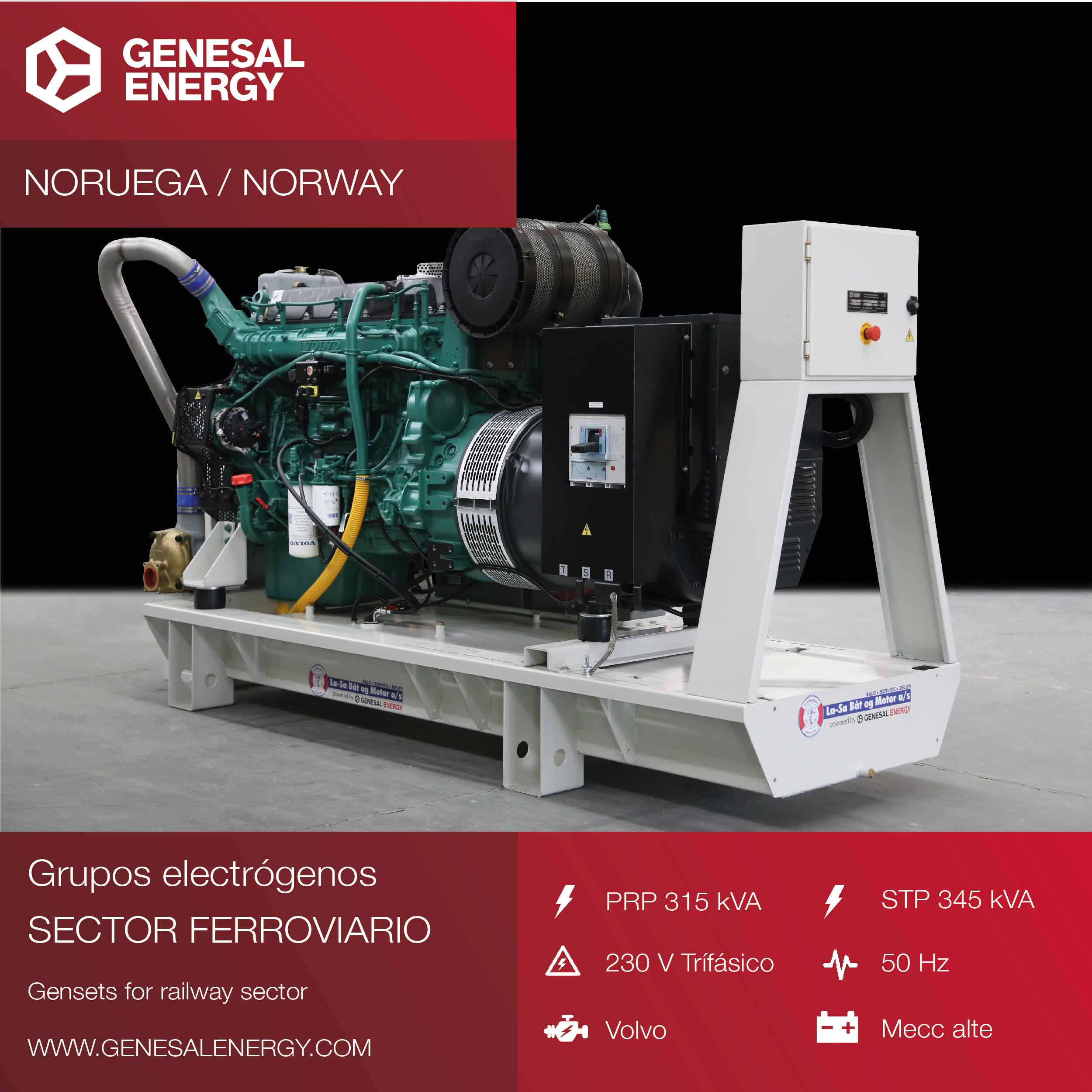 Emergency gensets for the railway sector