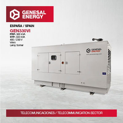 We supplied an emergency generator set for a telecommunications company in Valladolid